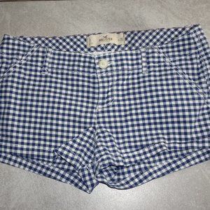 Hollister Blue and White Shorts